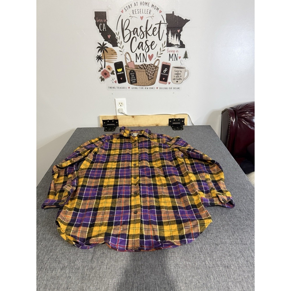 L.L.Bean Mens M Plaid Flannel Button Front Shirt Long Sleeve Relaxed Fit 508276